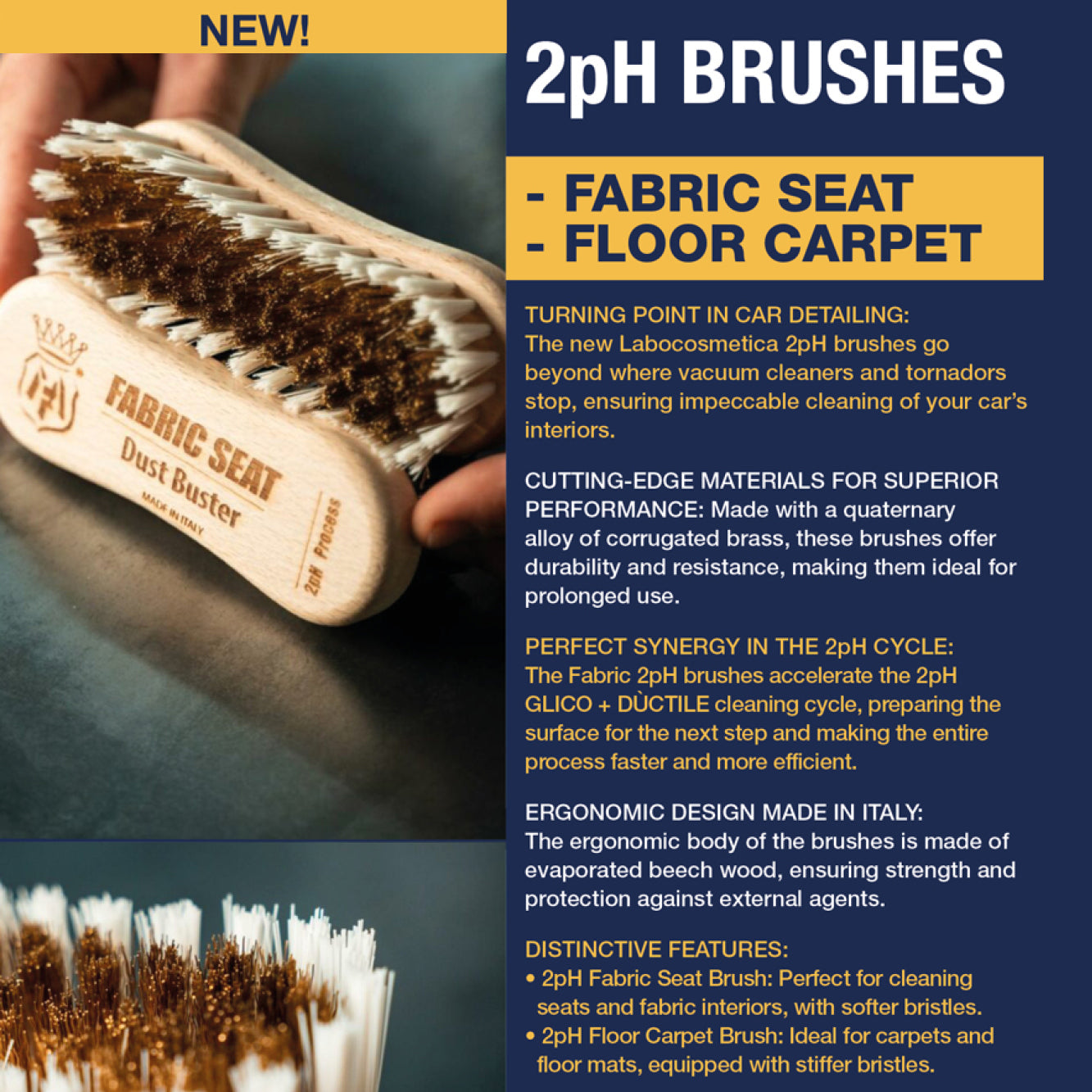 BROSSE POUR TAPIS - Système 2ph