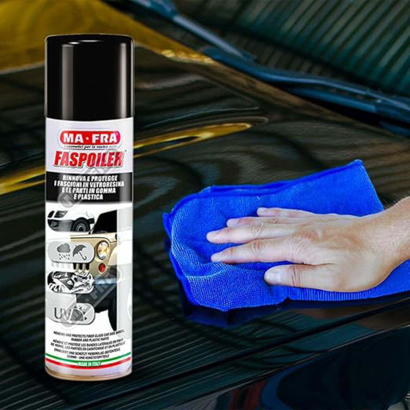 FASPOILER SPRAY - Polymer-based renovator for plastics and rubber