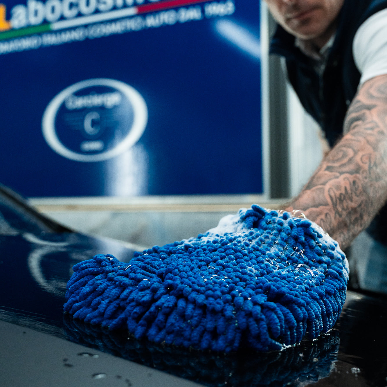 GANT DE LAVAGE PREMIUM - Mitaine double face en microfibre