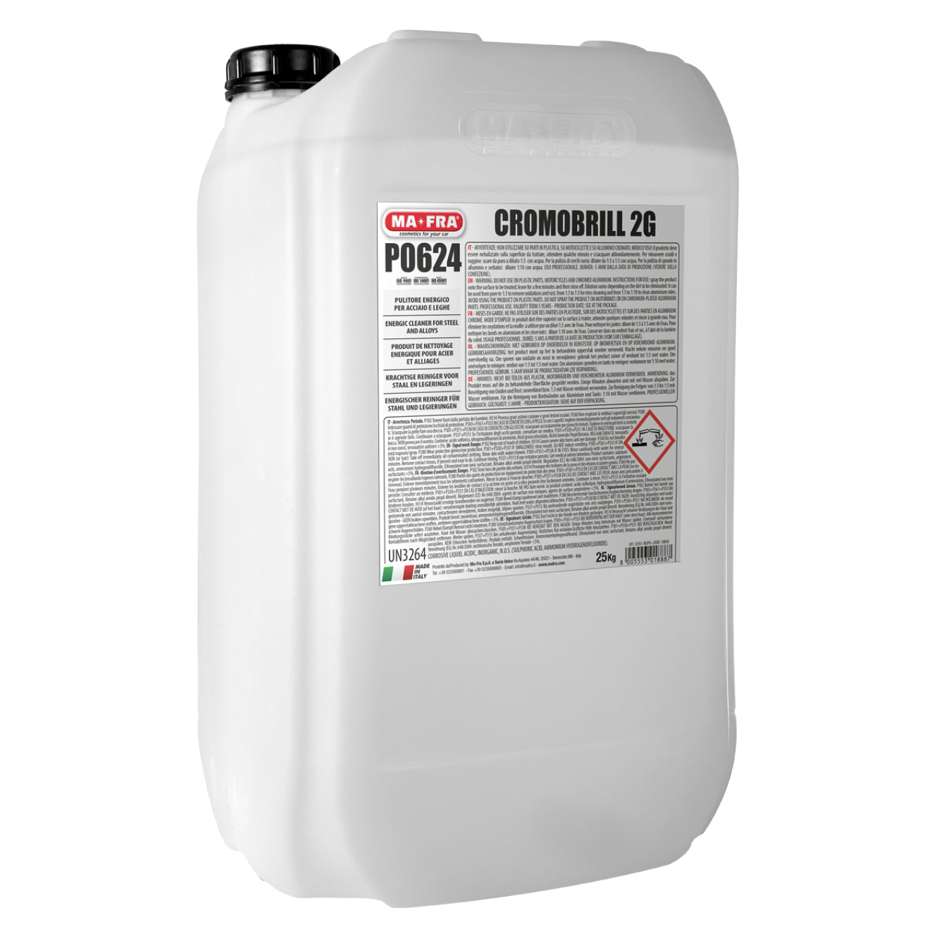 CROMOBRILL 2G - Removes traces of oxidation from metal surfaces