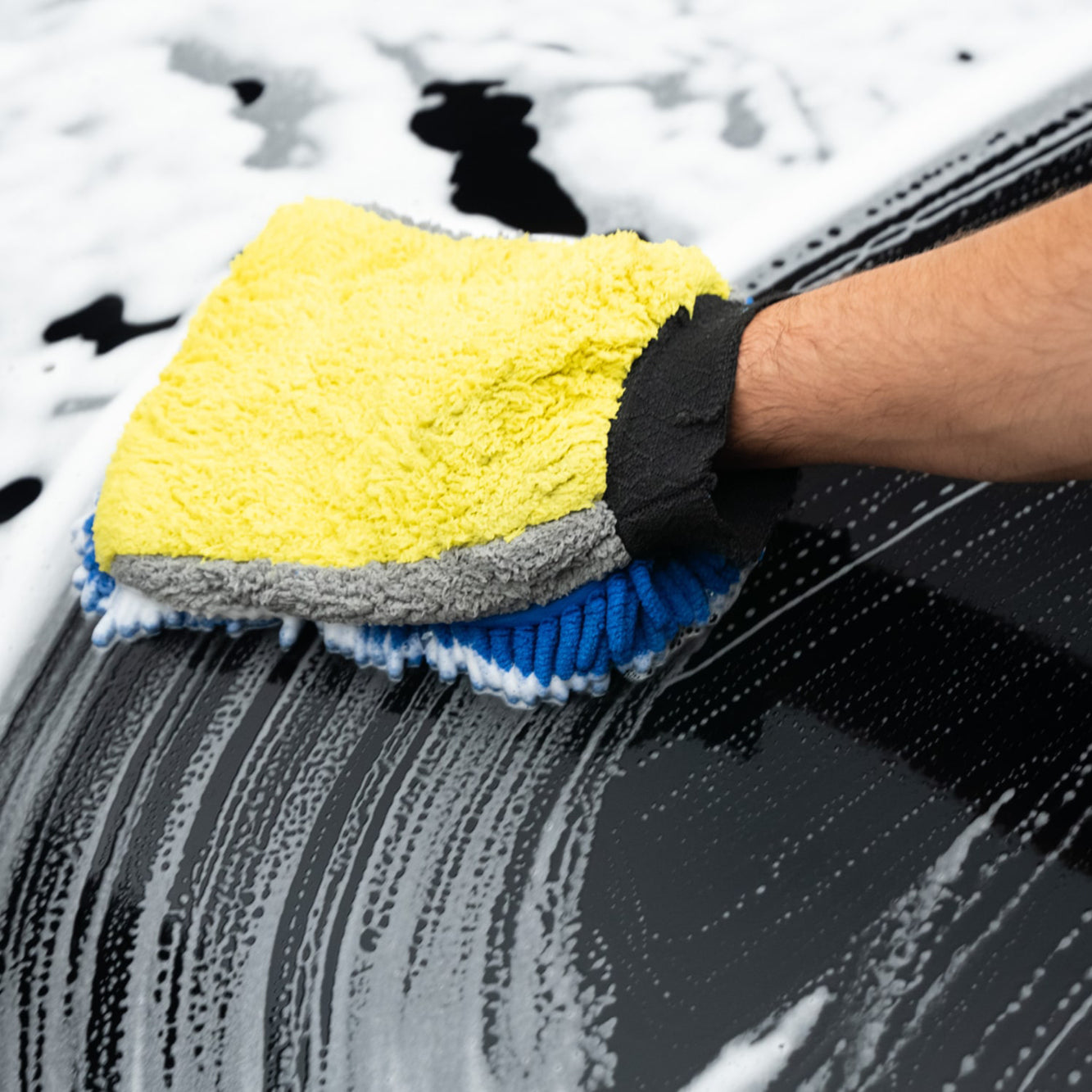 PREMIUM WASH MITT - Double face microfiber car wash mitt