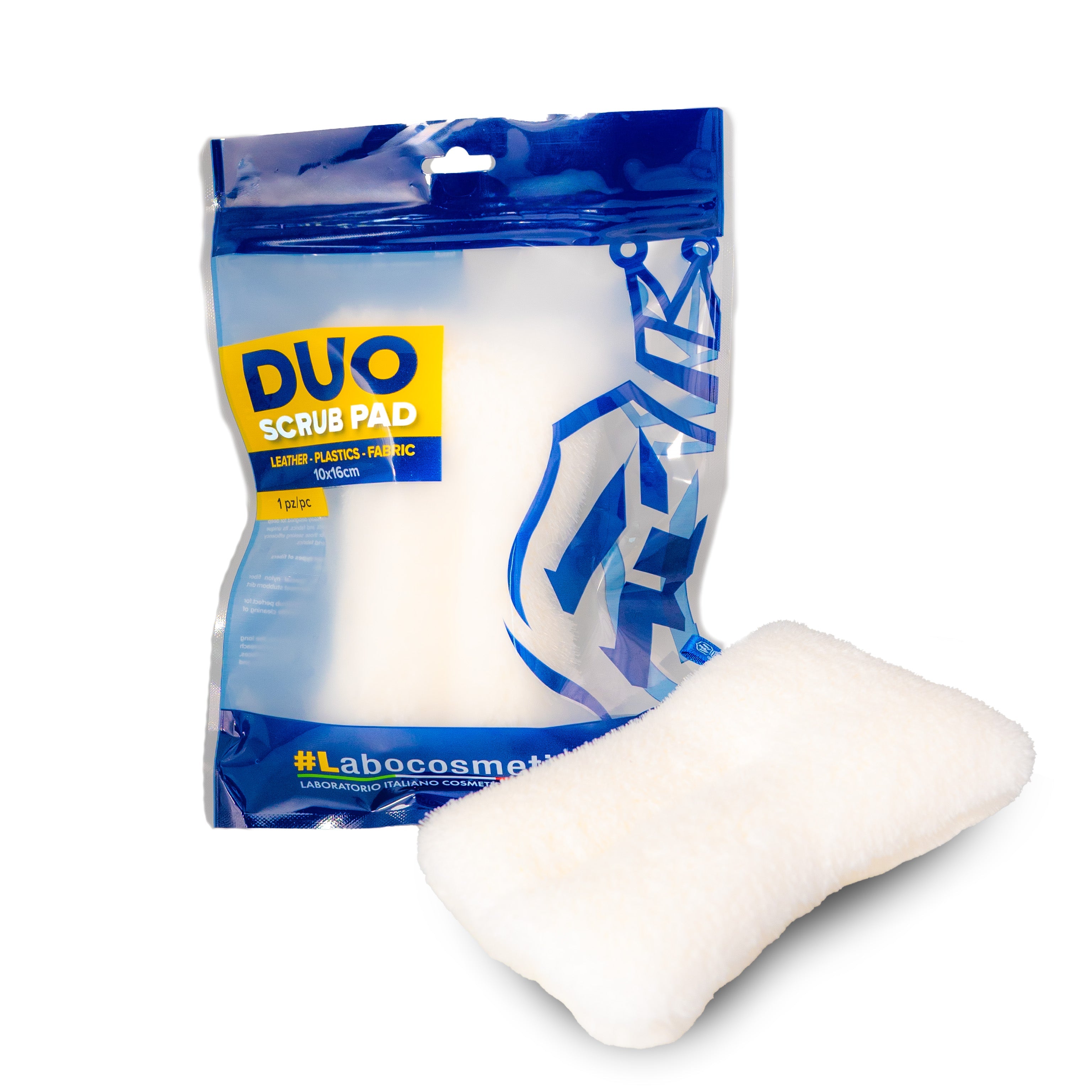 DUO SCRUB PAD - Tampon à récurer pour les cuirs, plastiques et tissus
