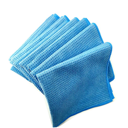SERVIETTE MICROFIBRE POUR VITRES - Tissu gaufré 16 x 16 (5 mcx)
