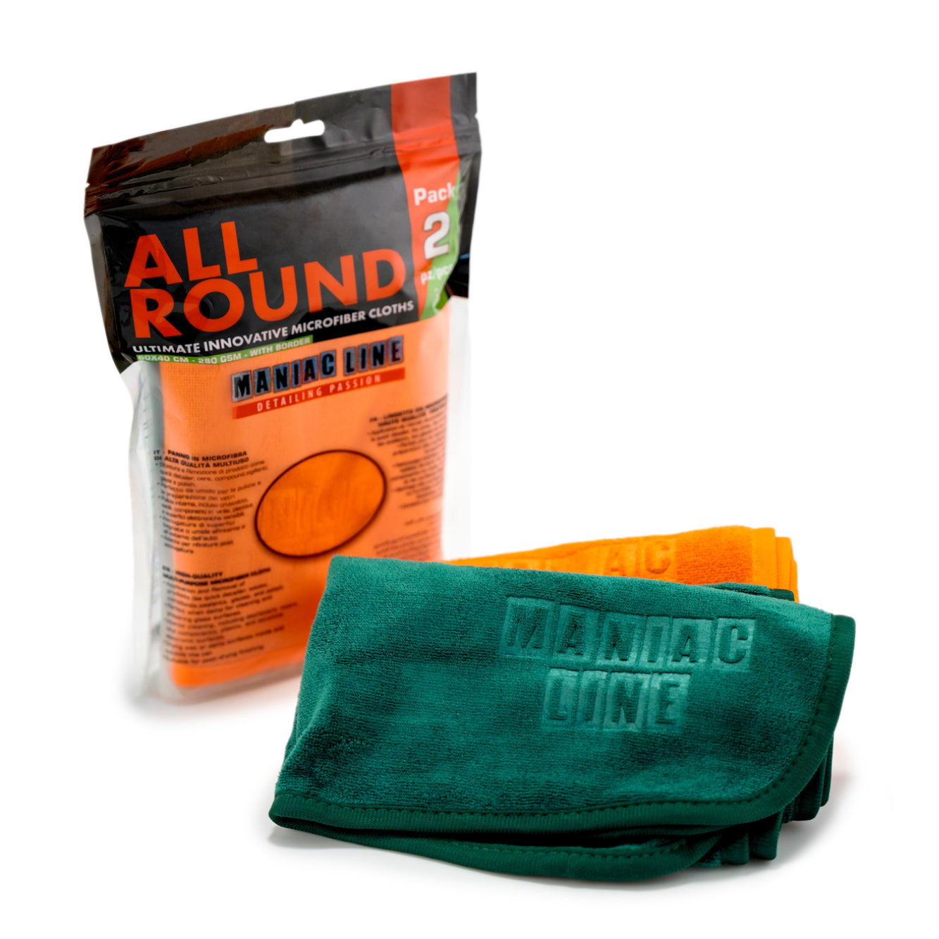 PREMIUM MICROFIBER CLOTH - All round towel (2 pcs)