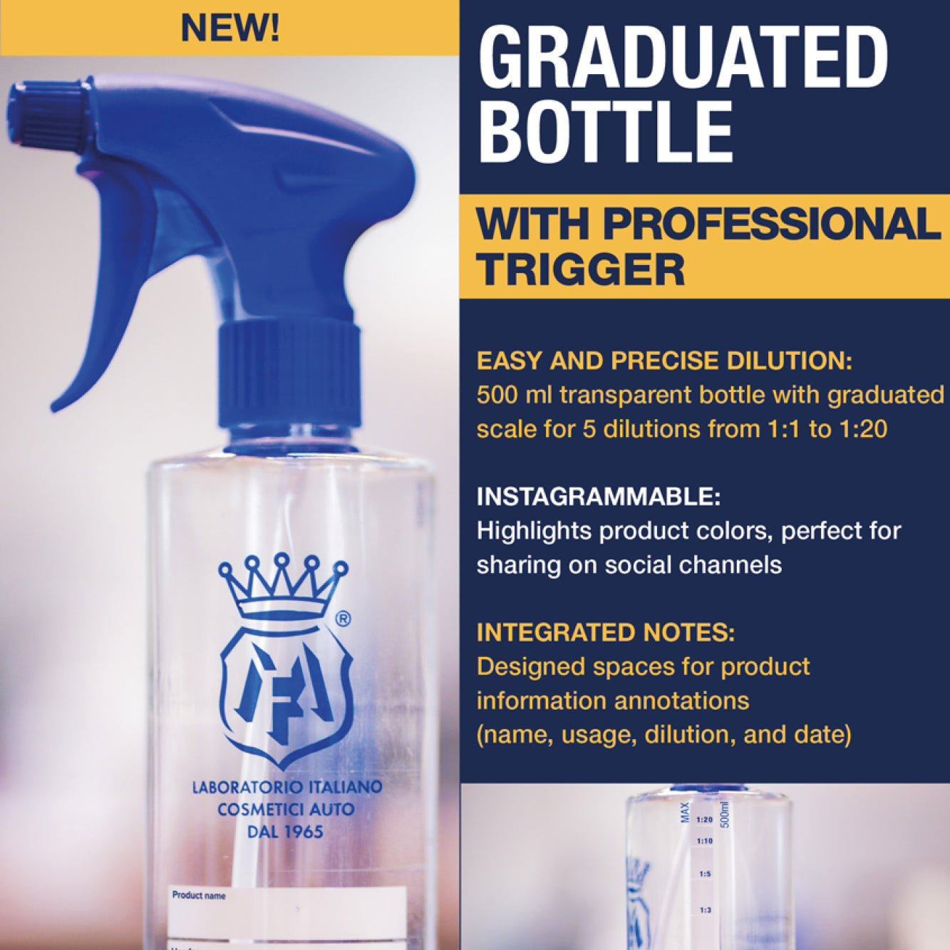 DILUTION BOTTLE 500ml - with blue trigger sprayer