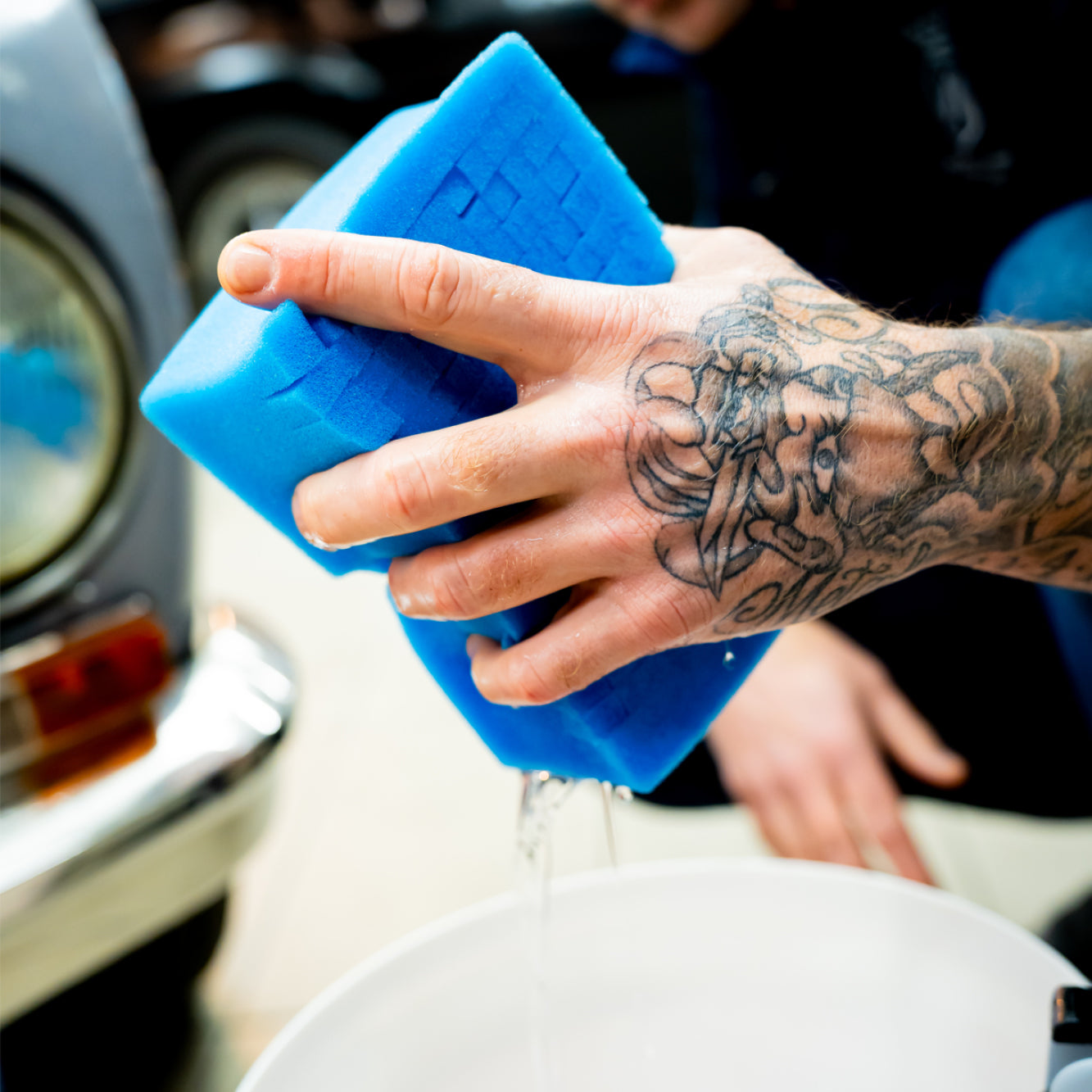 CROSS CUT SPONGE - Car wash scratch-safe cleaning
