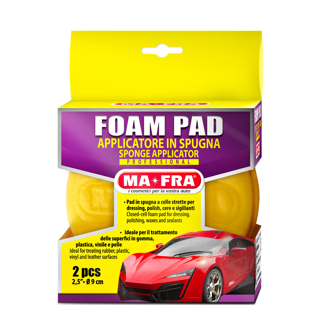 SPONGE FOAM PAD - Applicator for dressing, polishing, waxes and sealants